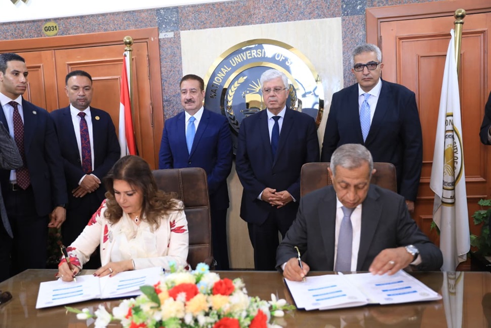 وزير التعليم العالي ومحافظ المنوفية ورئيس جامعة مدينة السادات يفتتحون مقر جامعة مدينة السادات الأهلية