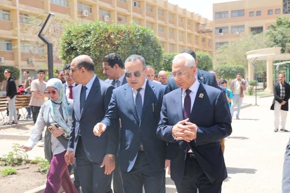 Minister of Higher Education, Minya Governor, and President of Minya University Inspect Ongoing Works at Minya Technological University